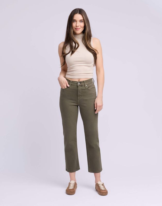 Jeans jambe droite kaki 2943