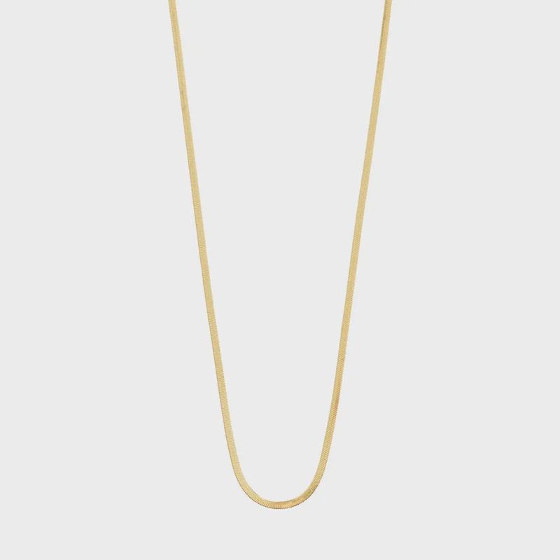 NIKITA collier chaîne à chevrons recyclée plaqué or