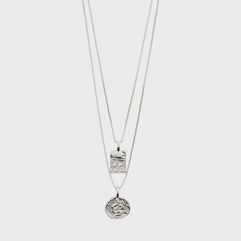Collier 2 en 1 Pilgrim Valkyria  plaqué argent