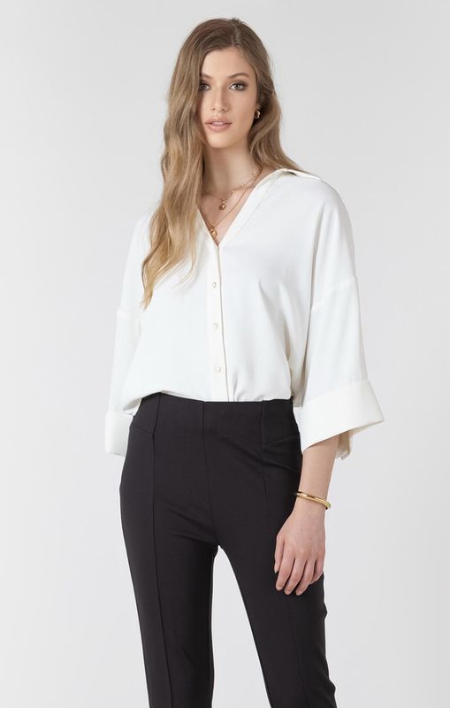 Chemisier blanc manche ¾ 3721