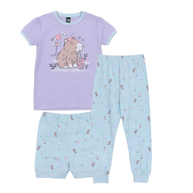 Pyjama manches courtes 3 pièces Capibara p52