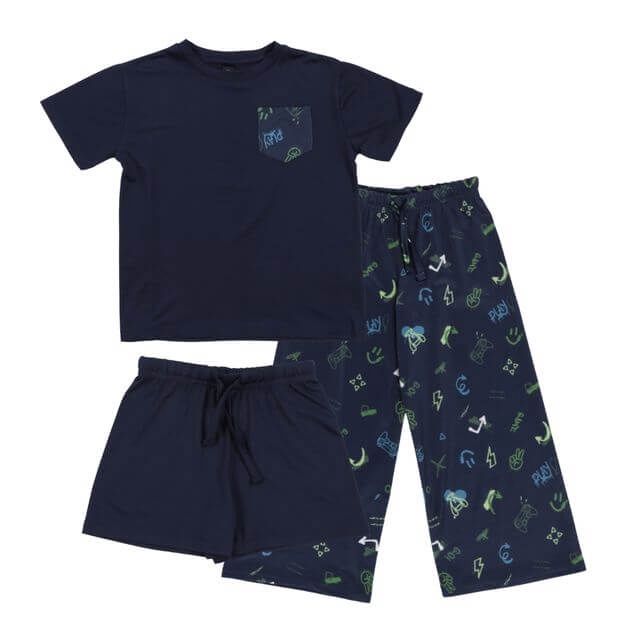 pyjama manche courte 3 pièces jeux P07