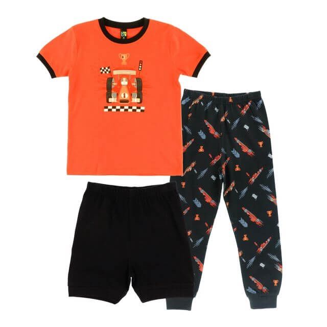 Pyjama manches courtes 3 pièces de course p03
