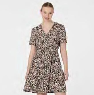 Robe à motif brun Kveeda 6036