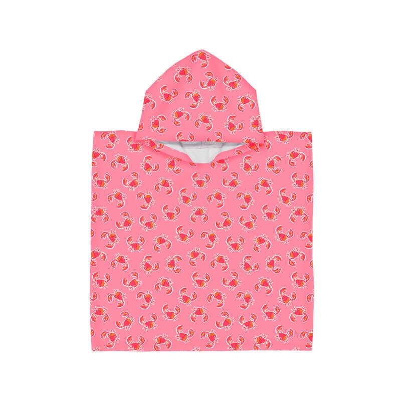 Poncho de plage imprimé crabe 0224
