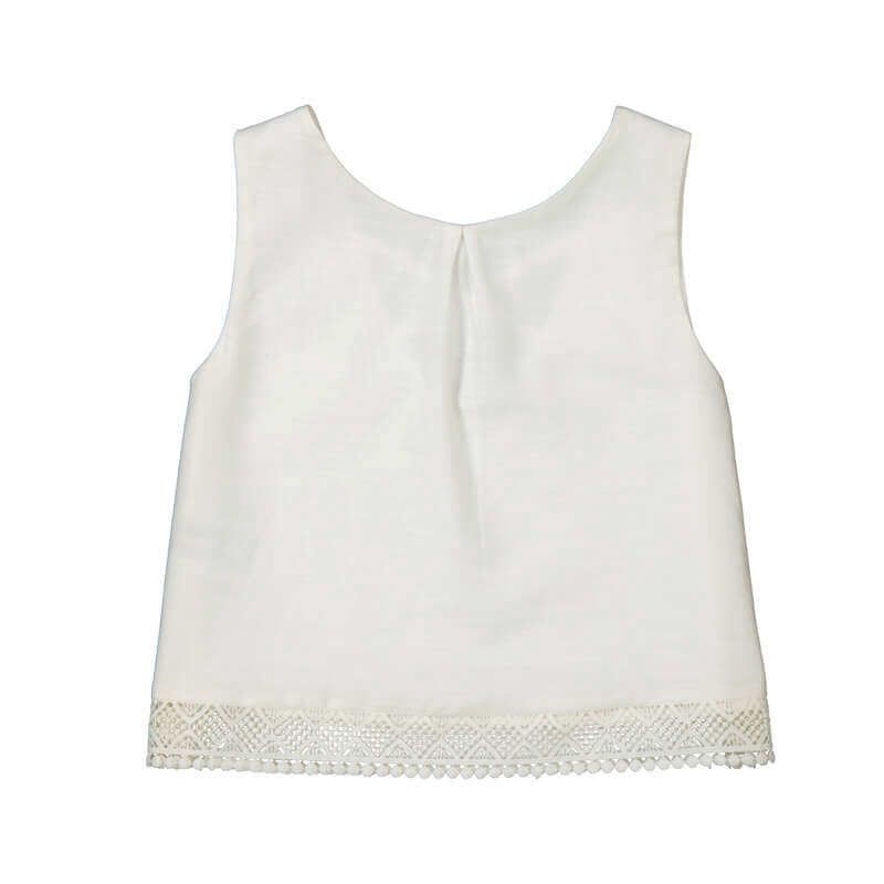 Camisole ivoire brodée 6157