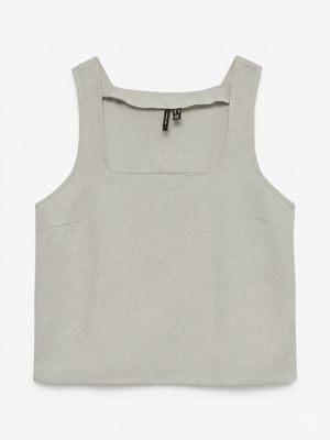 Débardeur beige boutonné 0525