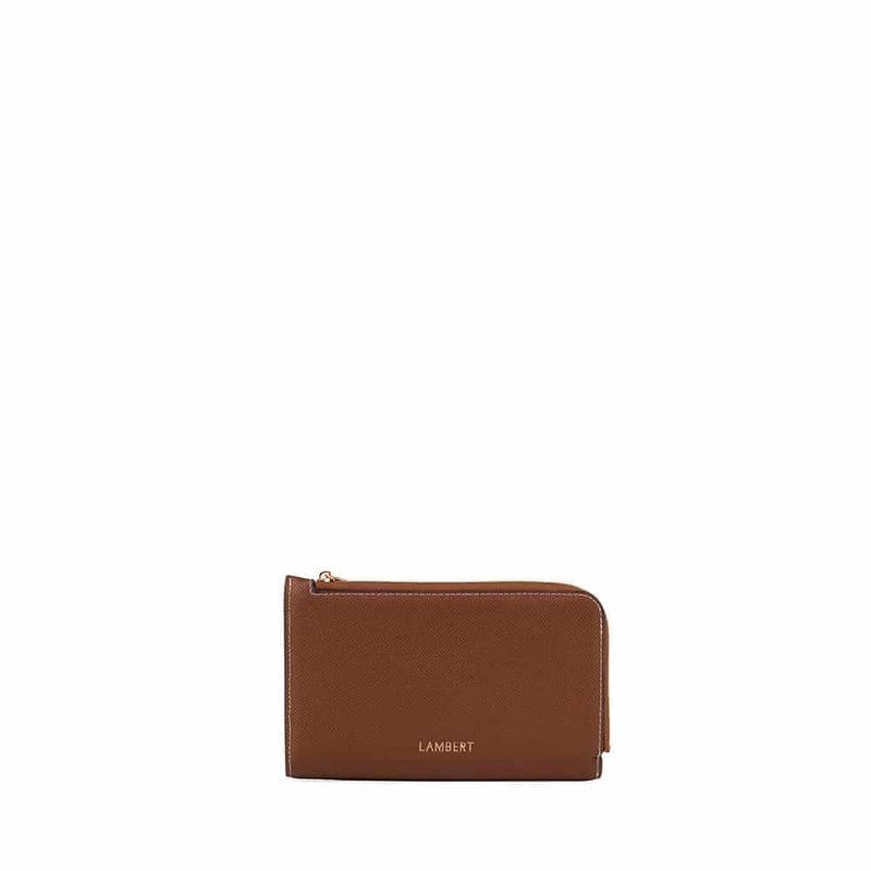 Le Quinn - Portefeuille en cuir vegan hazelnut
