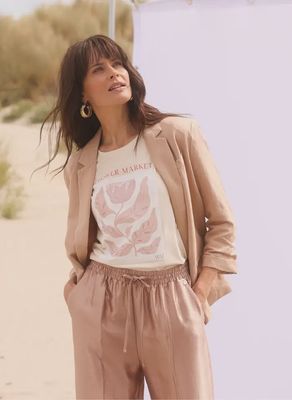 T-shirt Ivamaria ivoire/rose 6213