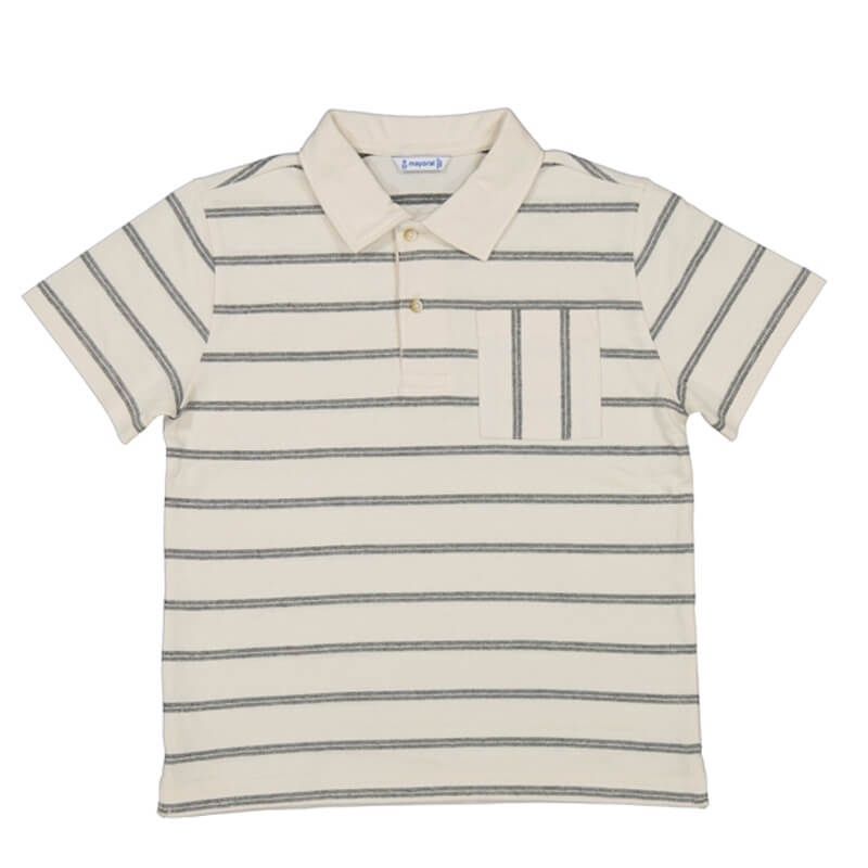 Polo beige rayé 3107