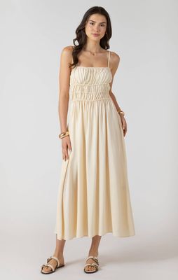 Robe taille élastique crème 2517