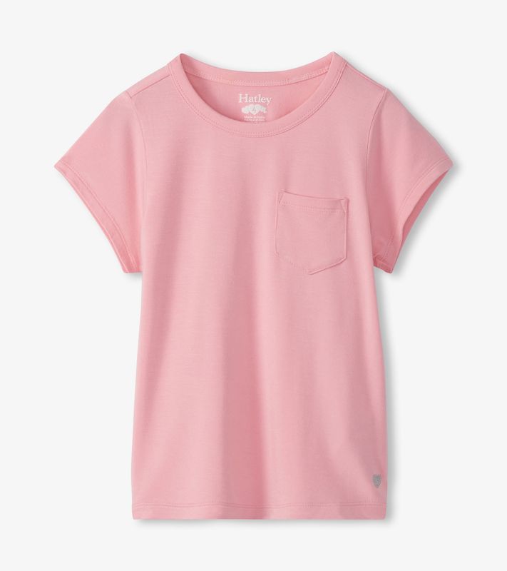 T-shirt à poche - rose bonbon 880