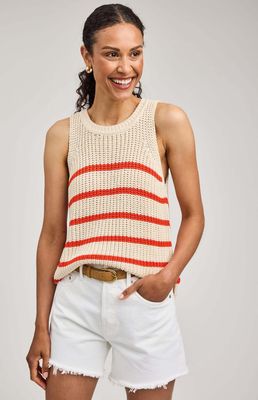Tricot Andrea beige rayure orangé 3107