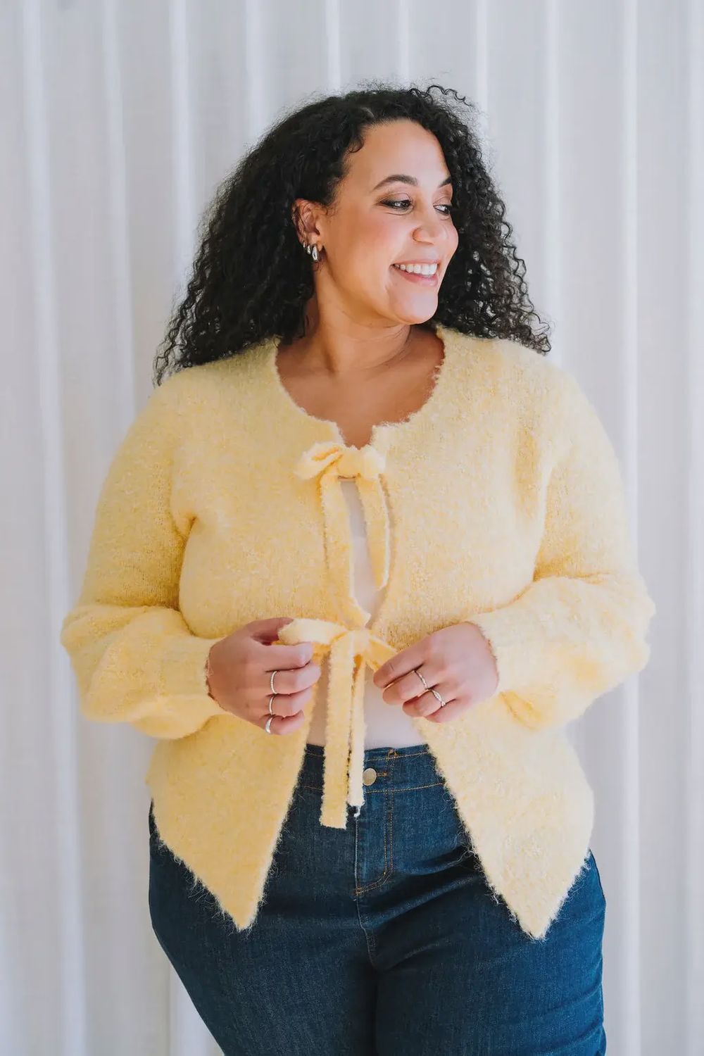 Cardigan DENISE – jaune pastel 768
