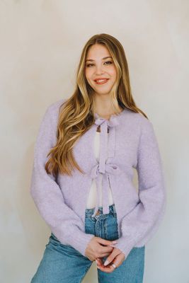 Cardigan DENISE - lilas pastel 767
