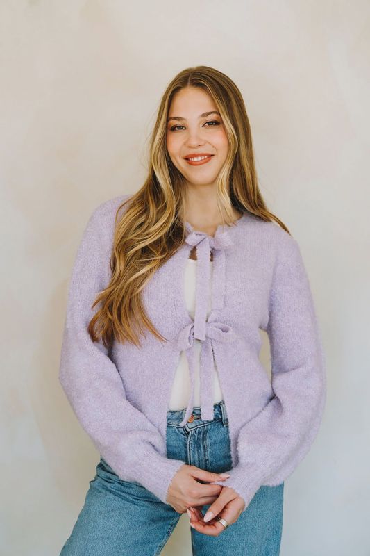 Cardigan DENISE - lilas pastel 767