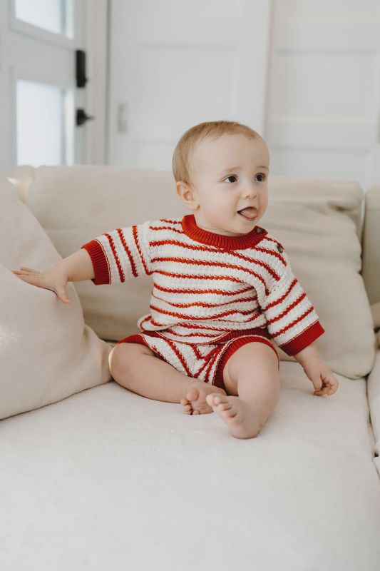 ROSE &amp; LÉO - Petit outfit tricot - coccinelle 113