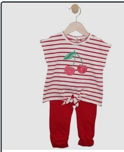 Ensemble 2 pièces cerise  138