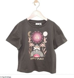 T-shirt noir happy place 206