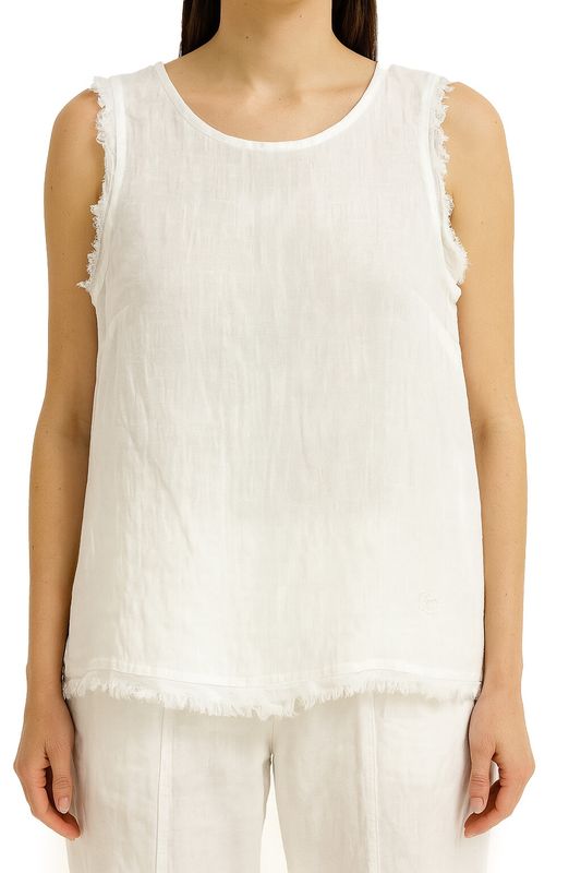 Camisole couleur sable 100% lin 6193
