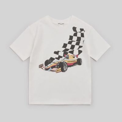 T-shirt blanc cassé Grand Prix 9t04