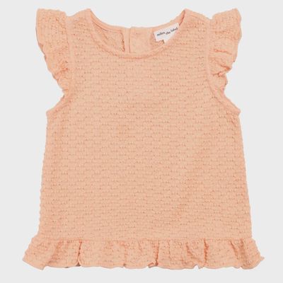 Camisole à volant abricot 0t02