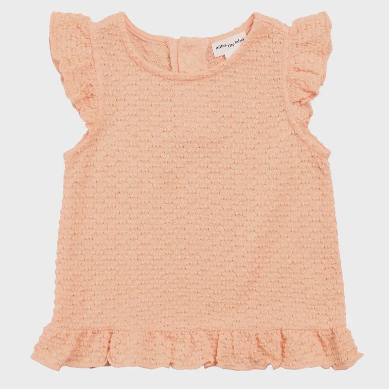 Camisole à volant abricot 0t02