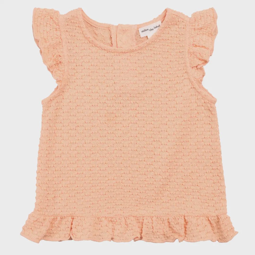 Camisole à volant abricot 0t02