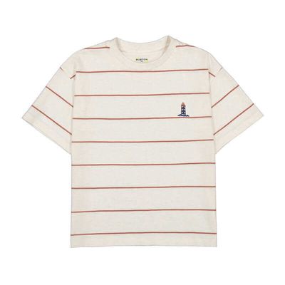 T-shirt ivoire à rayures 6044