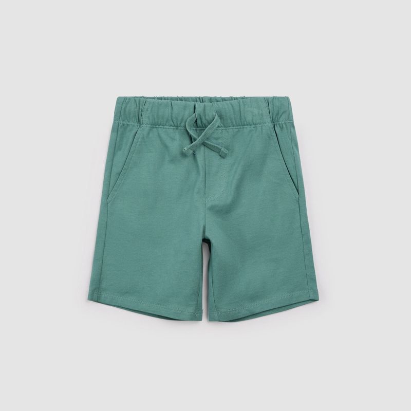 Short en jersey vert sauge b05k