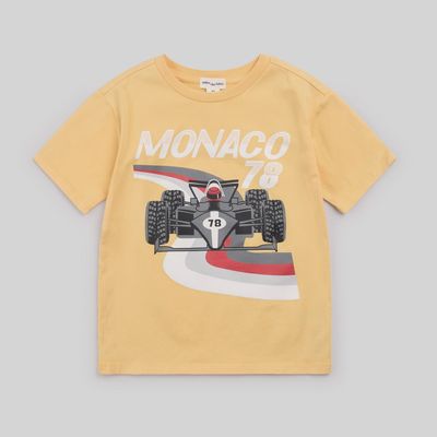 T-shirt jaune moutarde Monaco '78 t02y