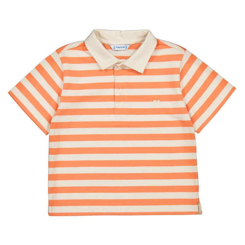 Polo à rayures orange 3110