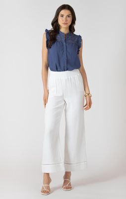 Chemisier insertion dentelle à bouton avant 3512