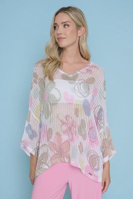 Haut à imprimé floral grande taille 40ja