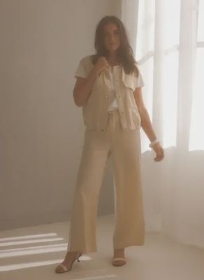 Débardeur Monika avec élastique au bas, bouton doré 6380