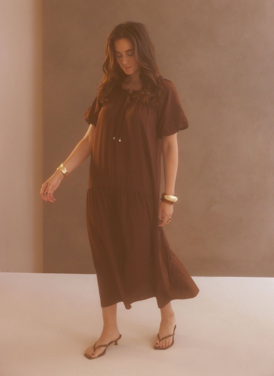 Robe Mirella ample brune 6399