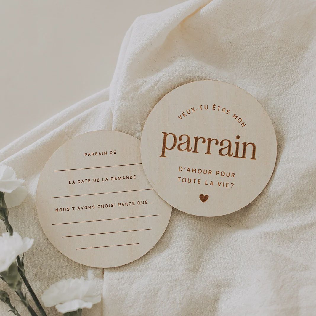 Pastille de bois – Parrain PA1