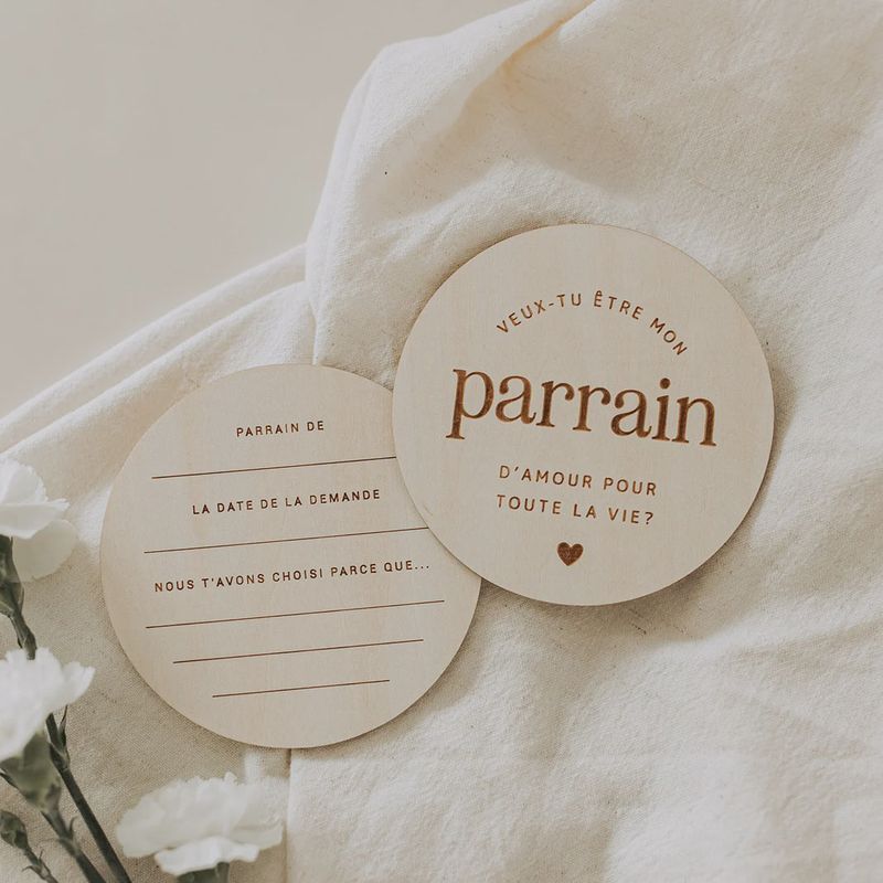 Pastille de bois - Parrain PA1