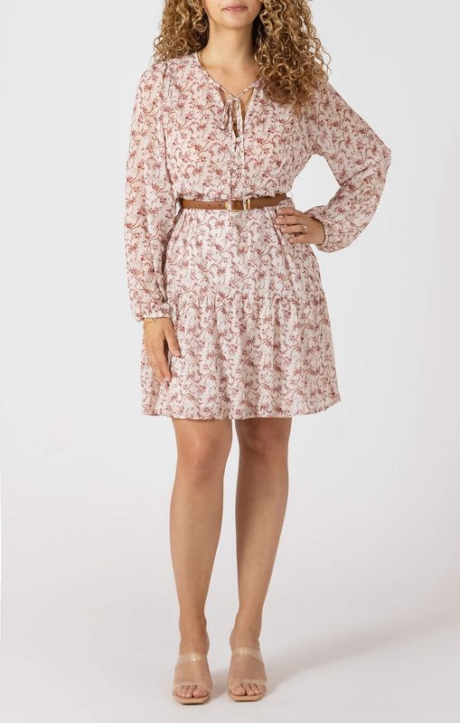 Robe à motif vigne florale 2502