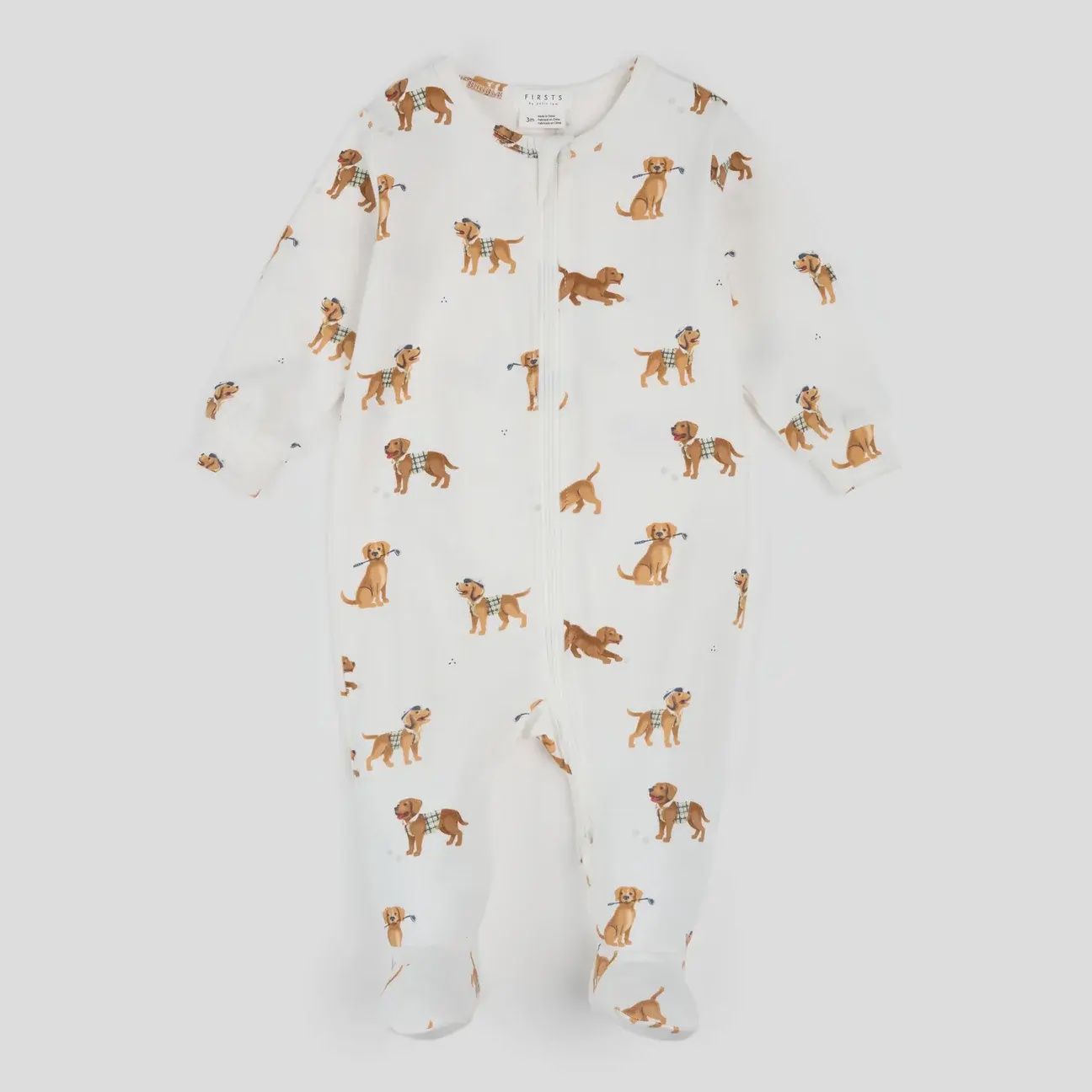 Pyjama blanc avec chien golfeur p02