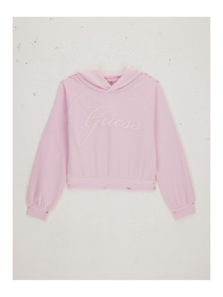 Chandail à capuchon rose ad74