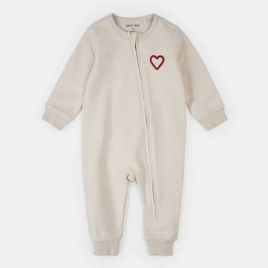 Combinaison beige avec cœur – N01B