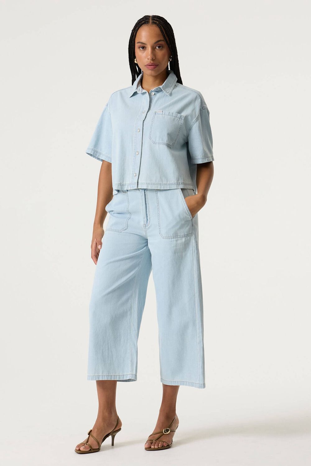 Jeans larges bleu pâle 0112