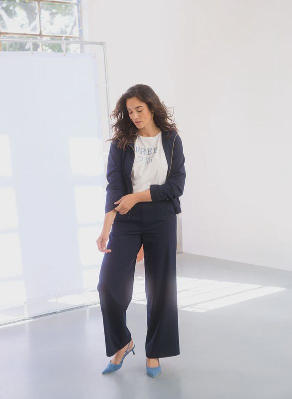 Veste légère marine zip or 6237