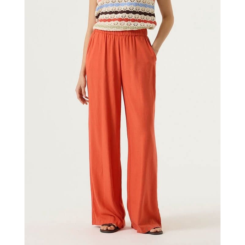 Pantalon ample couleur paprika 0312