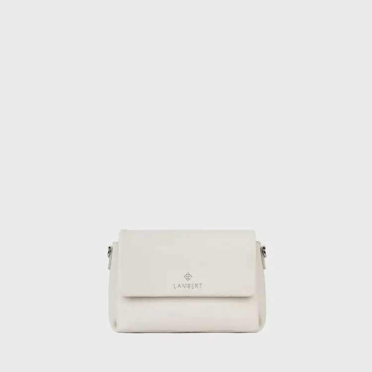 Le Judy - Sac à main bandoulière en cuir vegan porcelain