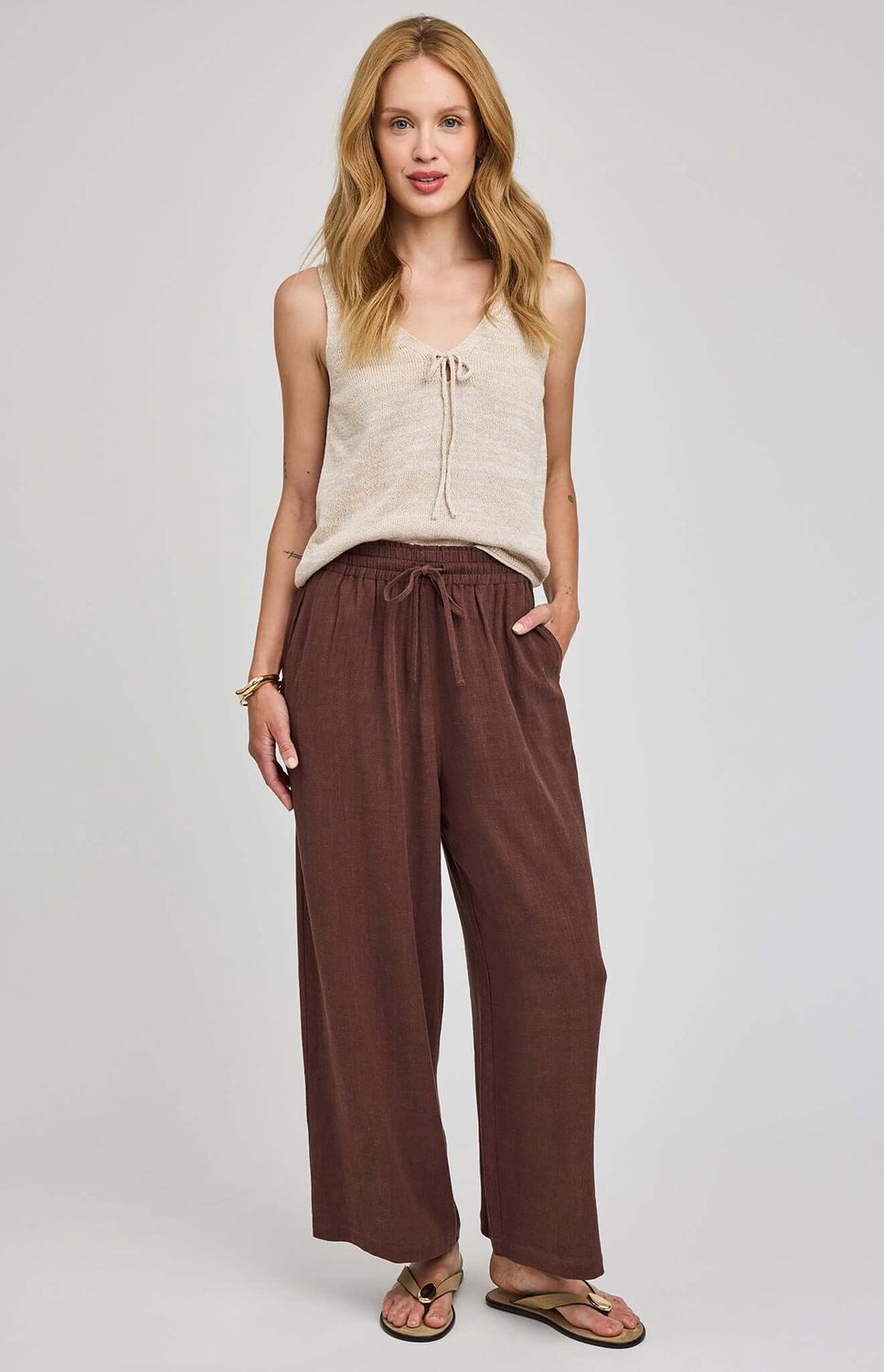 Pantalon en lin Arlo 7381