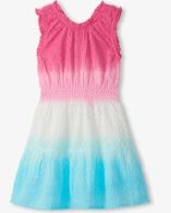 Robe froncée – Nuances jardin d’été teintes par immersion