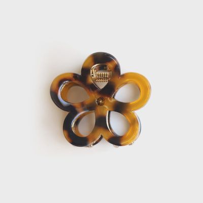 Petite pince à cheveux en fleur tortoise