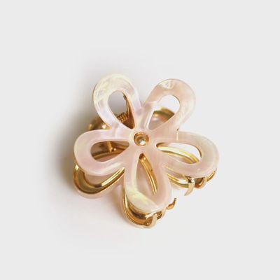 Grande pince à cheveux en fleur Rose